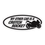 other car a crotch rocket decal